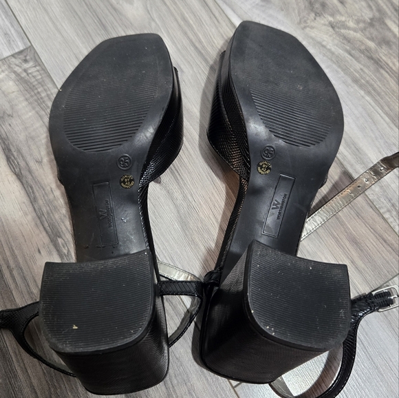 Worthington Shoes Lessing Block Heel Square Toe Sandals Sz 9.5 - Picture 5 of 7